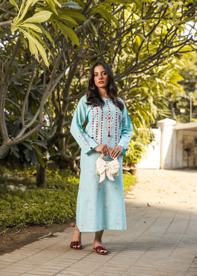 Mint Sindhi Midi Dress