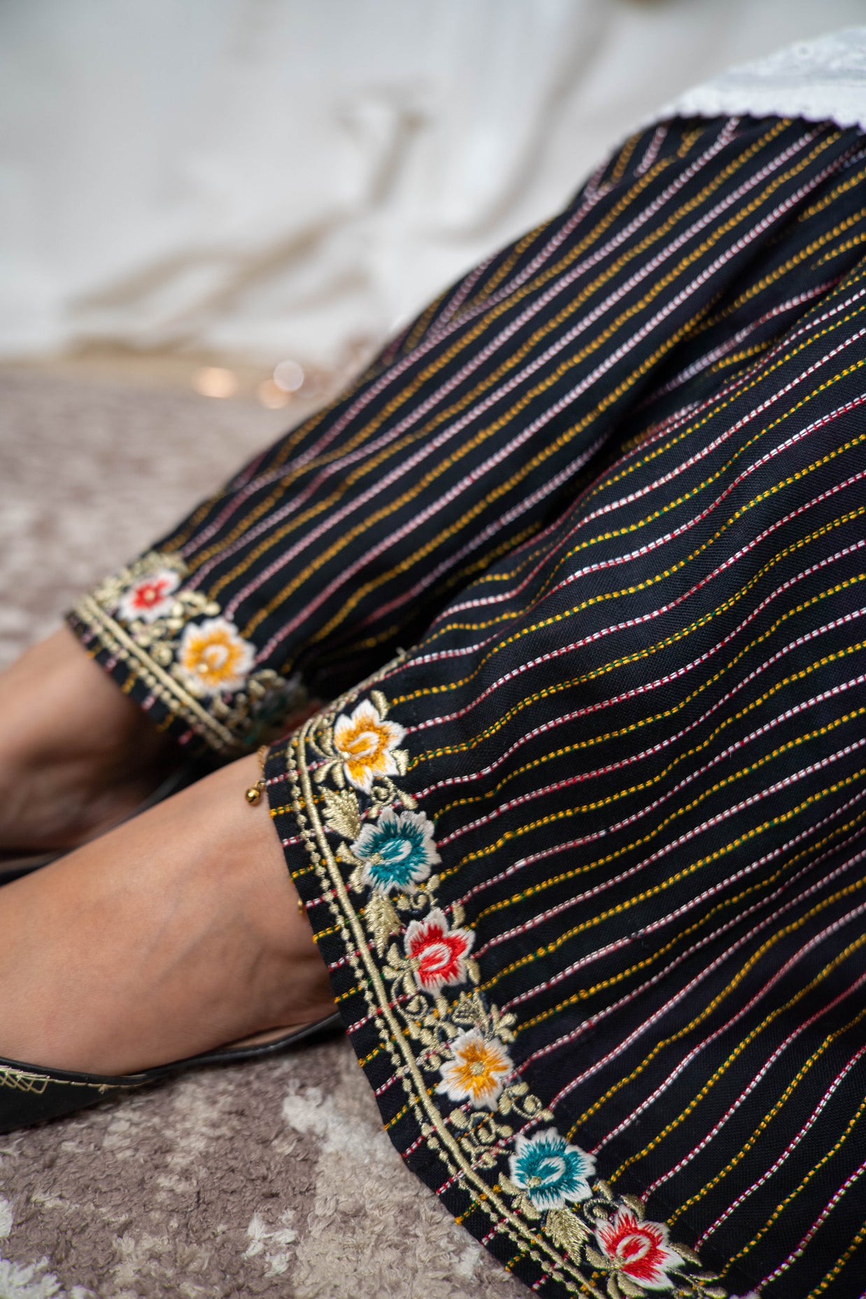 Sussi Black Stripes Shalwar